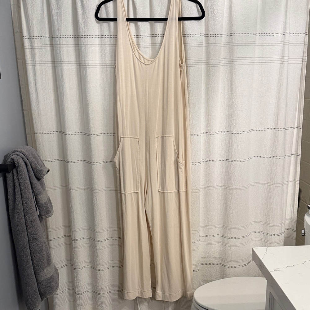 Loft Cream Sleeveless sleepwear Jumpsuit